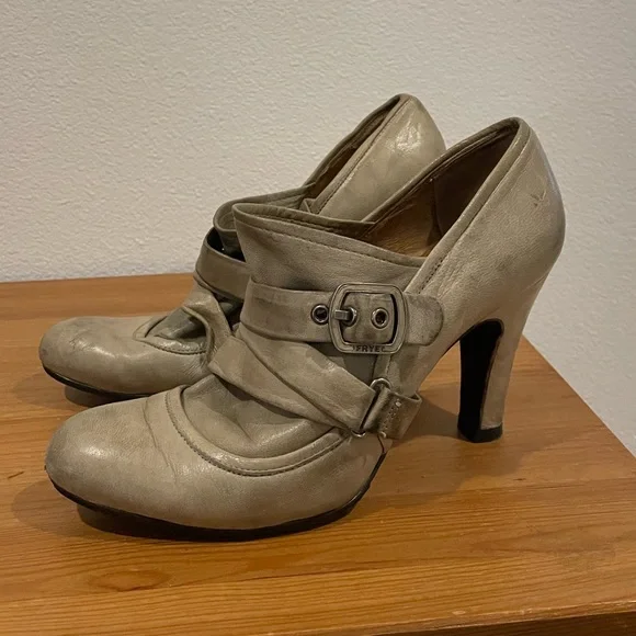 FRYE 8 Allie Softy Pump sage-gray heels booties - Picture 4 of 9